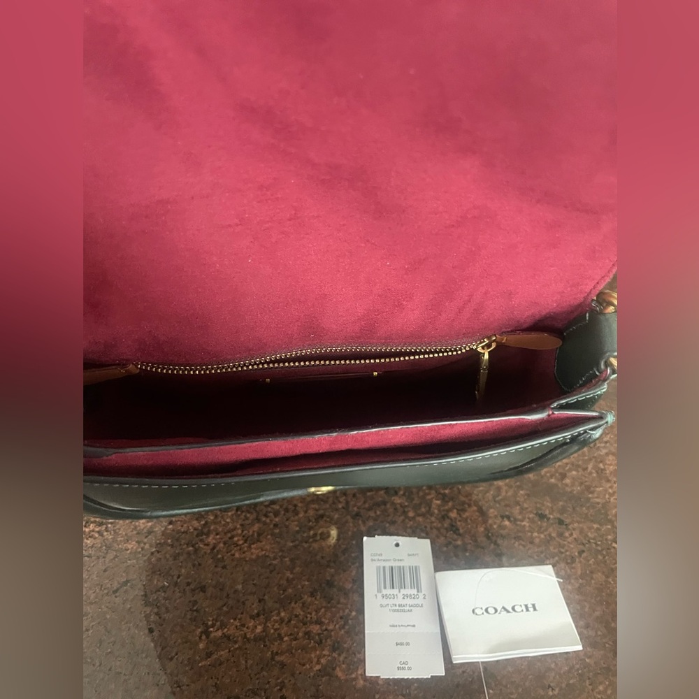 Coach Dark Green Leather Beat Crossbody Bag. Tags. - Picture 3 of 8